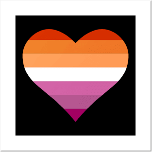 Lesbian Flag Heart Posters and Art